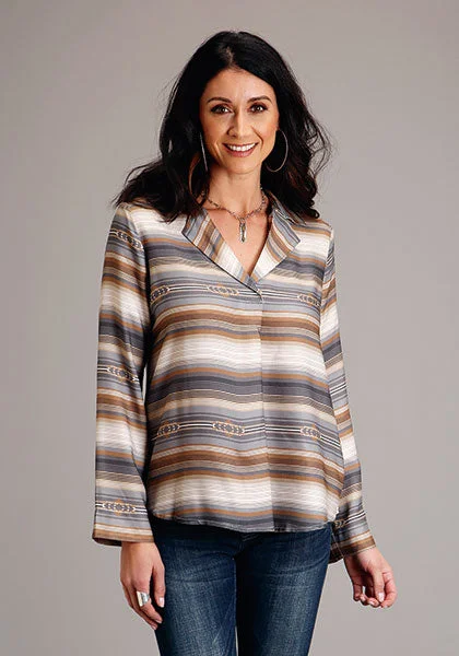 Women's Serape Blouse #11-050-0590-7059 Semi-Sheer Blouse