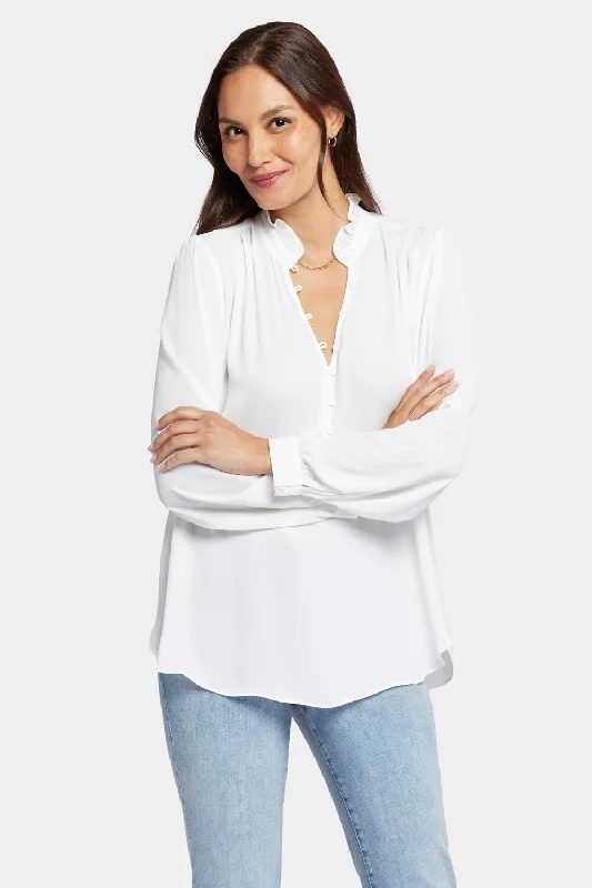 Hannah Blouse - Optic White Chic Sleeveless Blouse