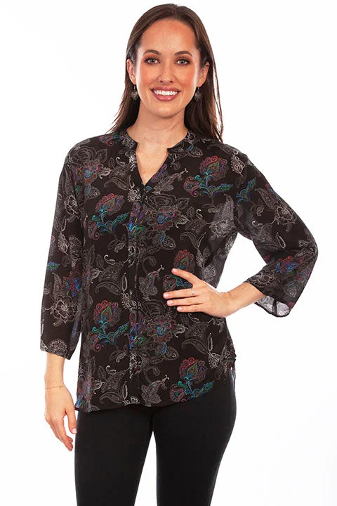 Women's Honey Creek by Scully Blouse #HC803 Feminine Puff Blouse