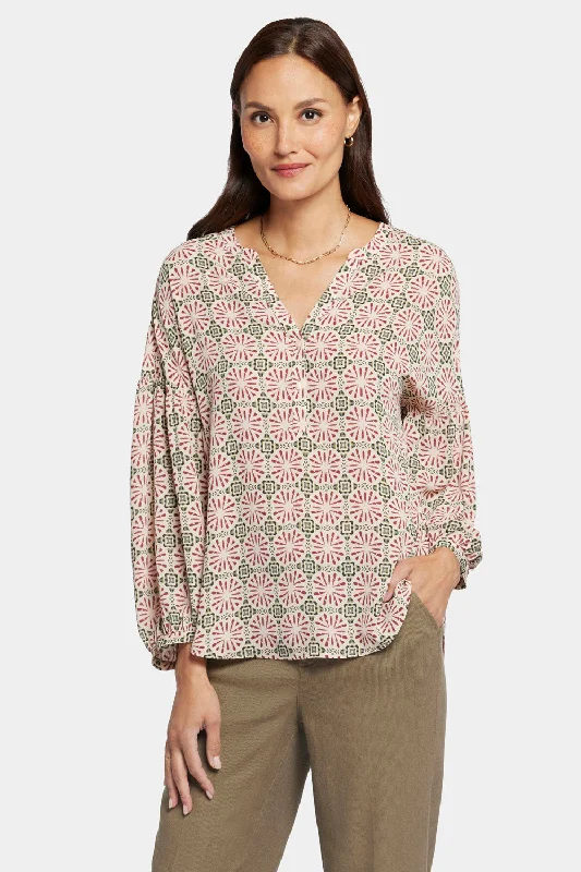 Paulina Peasant Blouse - Georgios Geo Versatile Layering Blouse