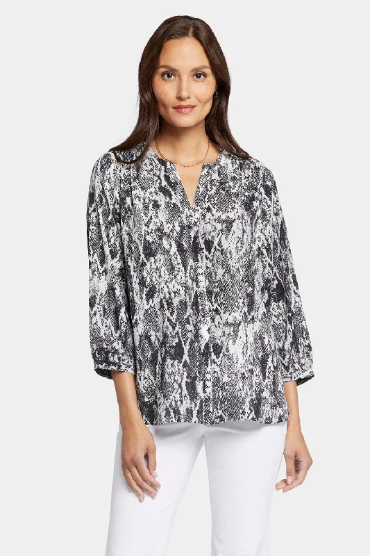 Pintuck Blouse - Alejandra Business Casual Blouse