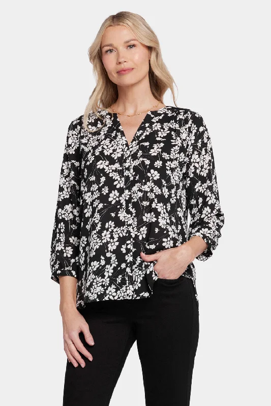 Pintuck Blouse - Stefania Gathered Detail Blouse