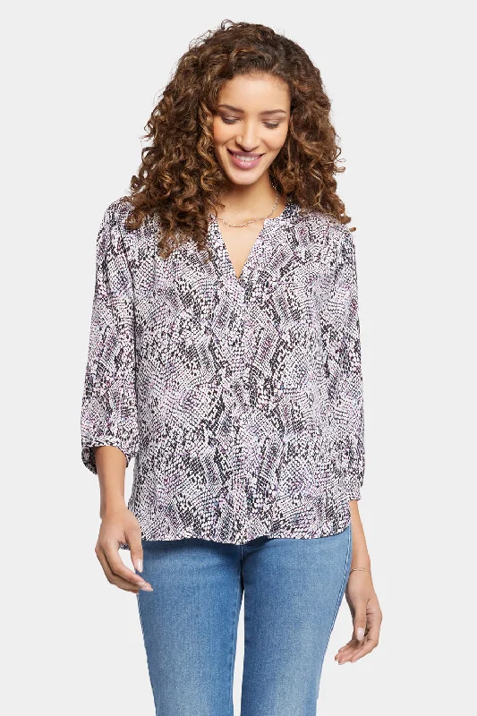 Pintuck Blouse - Vandalia Loose Oversized Blouse