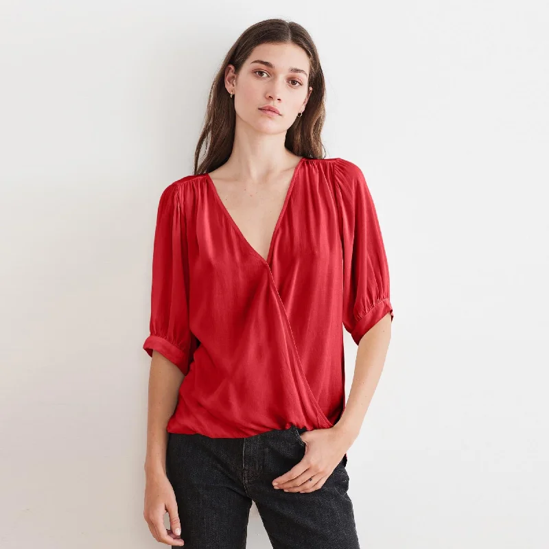 Willow Blouse (Fruity) Ruffled Neck Blouse