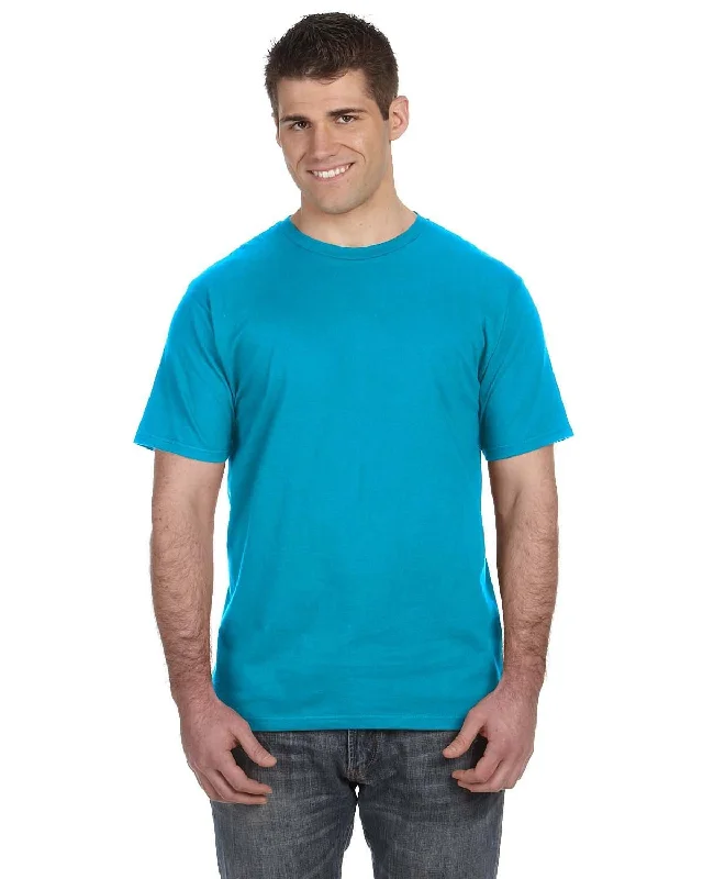 Anvil Fashion Fit T-Shirt | Caribbean Blue Graphic Embroidered Appliqued