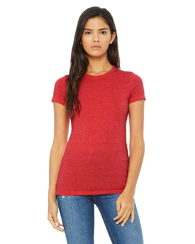 Bella+Canvas Ladies Favorite T-Shirt | Heather Red Nylon Fabric Polyester Fabric Spandex Fabric