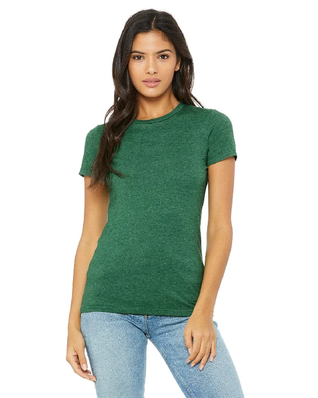 Bella+Canvas Ladies Favorite T-Shirt | Hthr Grass Grn Wool Fabric Cashmere Fabric Tweed Fabric