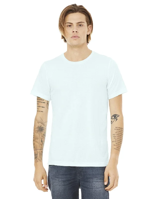 Bella+Canvas Triblend T-Shirt | Ice Blue Triblnd Fitted T-Shirt Seamless Stretchy