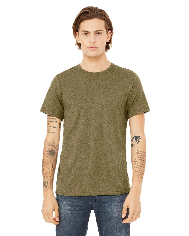 Bella+Canvas Triblend T-Shirt | Olive Triblend Terry Blend Velvet Blend Canvas Blend