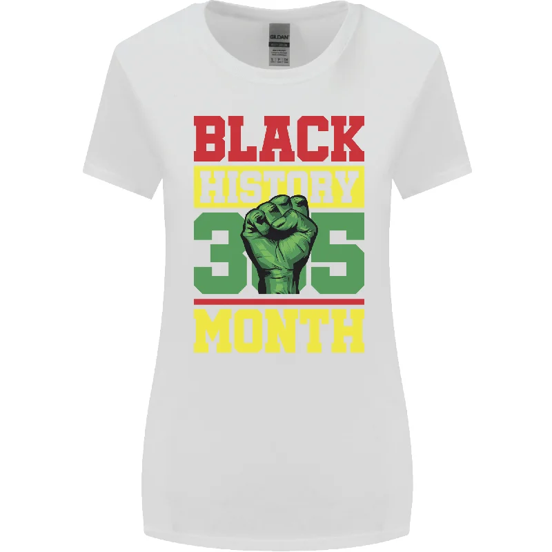 Black History Month Lives Matter African Womens Wider Cut T-Shirt Mesh Fabric Canvas Fabric Denim Fabric