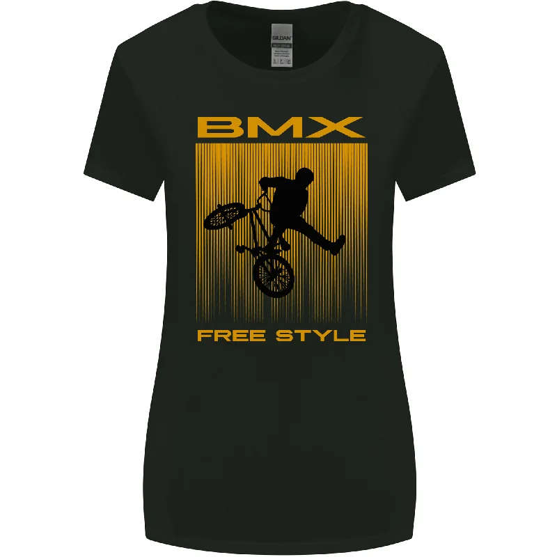 BMX Freestyle Cycling Bicycle Bike Womens Wider Cut T-Shirt Chenille Blend Fleece Blend Nylon Blend