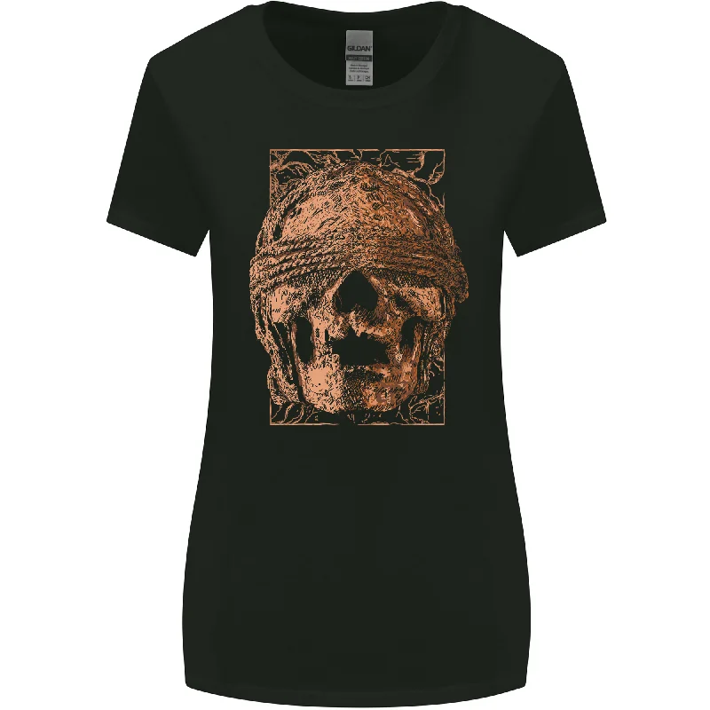 Bondage Skull Womens Wider Cut T-Shirt Cozy Warm Stylish