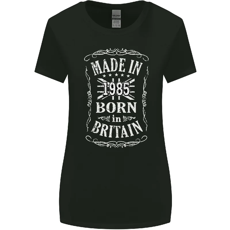 Born In Britain 38th Birthday Made 1985 Womens Wider Cut T-Shirt Fitted T-Shirt Seamless Stretchy