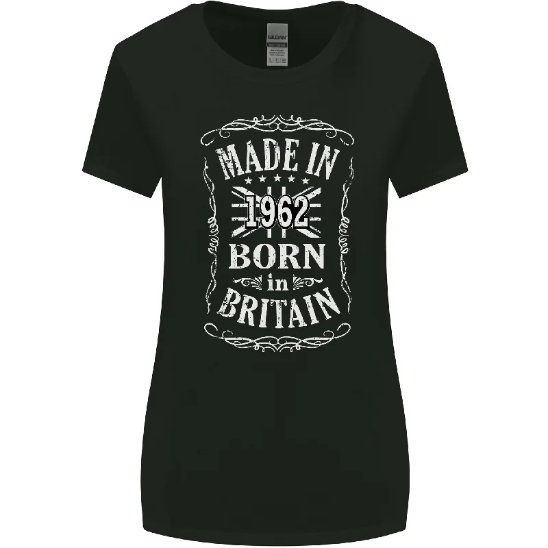 Born In Britain 61st Birthday Made 1962 Womens Wider Cut T-Shirt Layered Multi-layer Single Layer