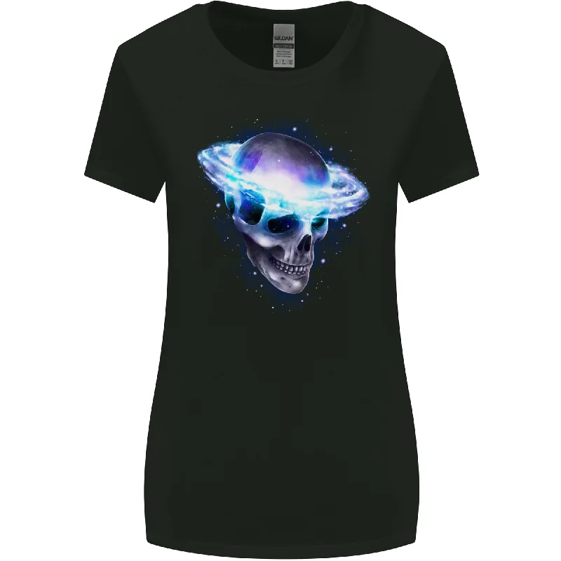 Brainstorm SCI-FI Skull Gothic Space Womens Wider Cut T-Shirt Anti-Pilling Machine Wash Handmade