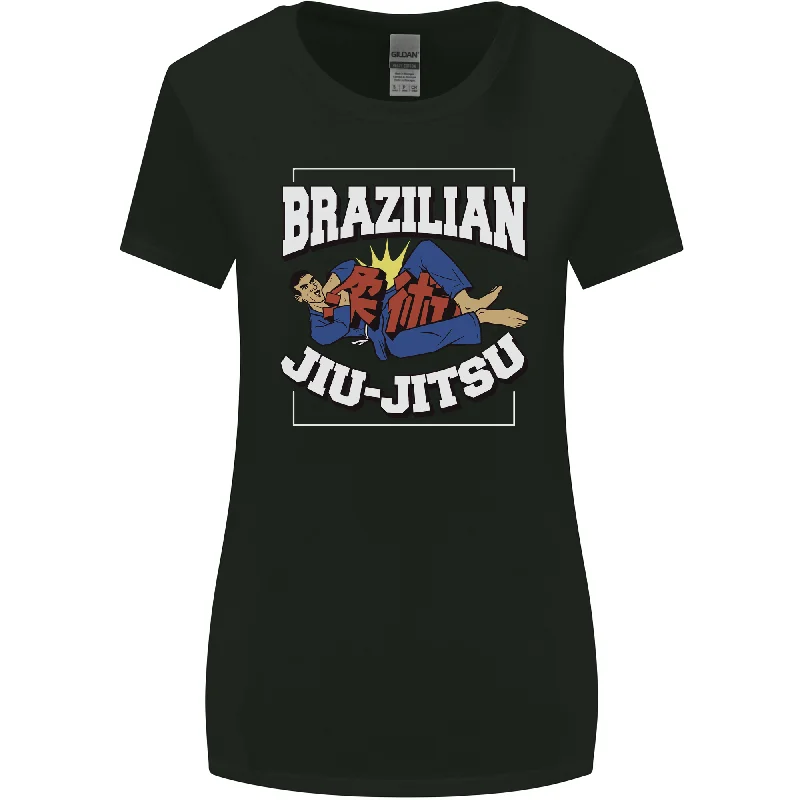 Brazilian Jiu Jitsu Womens Wider Cut T-Shirt Fleece Fabric Down Fabric Feather Fabric