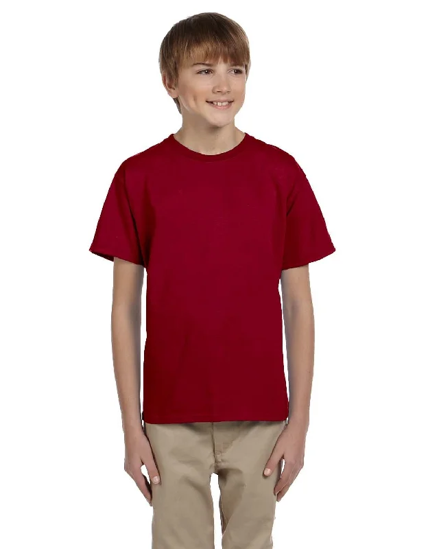 Gildan Ultra Cotton Youth Heavyweight T-Shirt | Cardinal Red V-Neck T-Shirt Long Sleeve Cotton