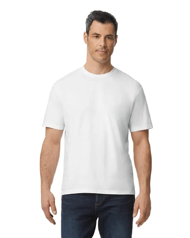 Gildan Unisex Softstyle Midweight T-Shirt | White Fleece Nylon Spandex