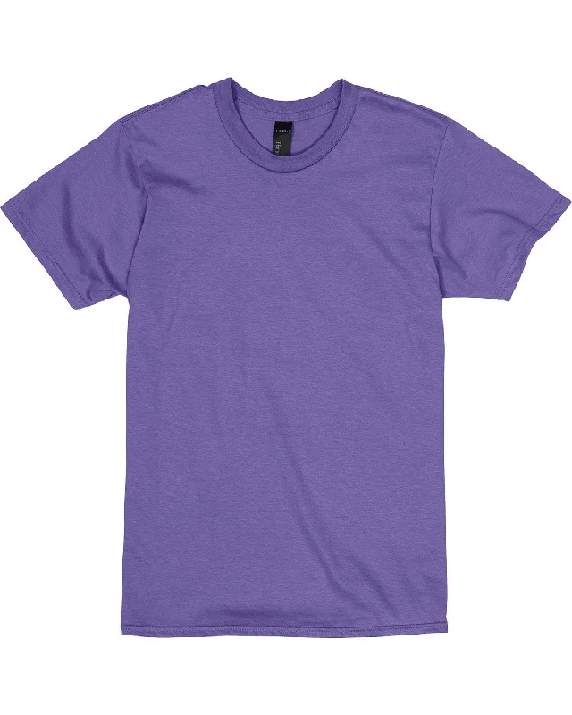 Hanes Combed Cotton T-Shirt | Purple Solid Print Embellished