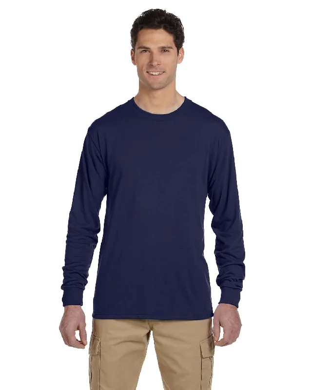 Jerzees 100% Polyester Long Sleeve T-Shirt | J Navy Lace Blend Ribbed Blend Corduroy Blend