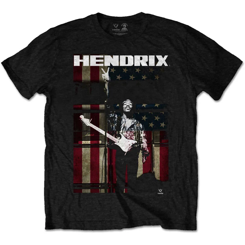 Jimi Hendrix Kids T-Shirt: Peace Flag Terry Blend Velvet Blend Canvas Blend