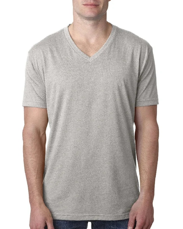 Next Level Mens Premium CVC V-Neck Tee | Silk Denim Fabric Leather Fabric Suede Fabric