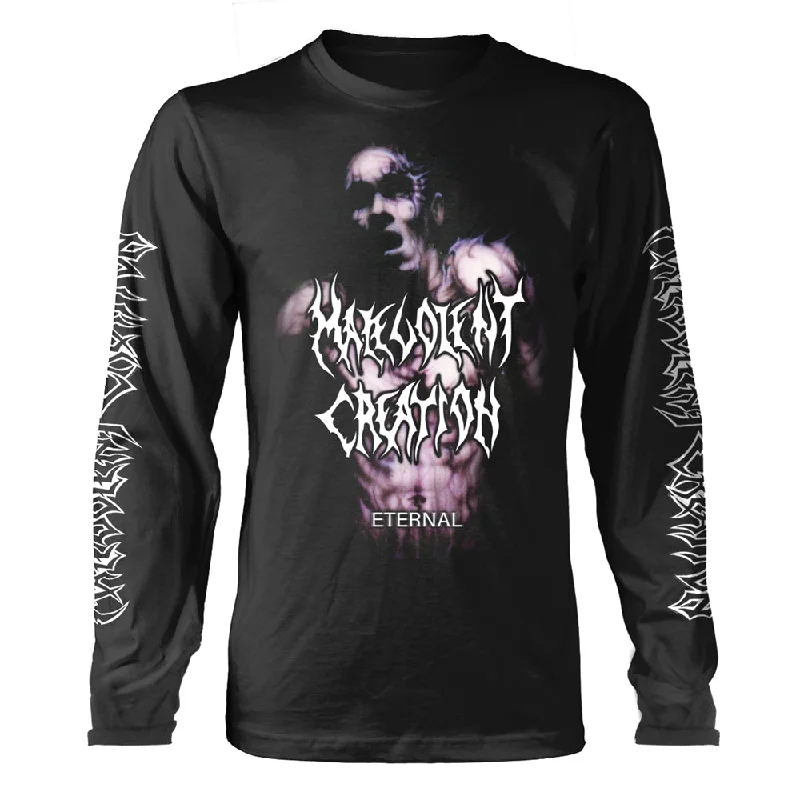 Malevolent Creation Unisex Long Sleeved T-Shirt : Eternal Ribbed Striped Patterned