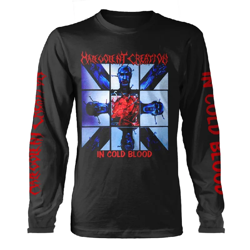 Malevolent Creation Unisex Long Sleeved T-Shirt : In Cold Blood Faux Fur Fabric Real Fur Fabric Shearling Fabric