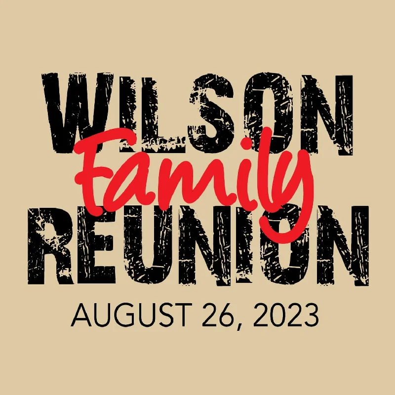 Weathered Family Reunion T-Shirt Design R2-14 Asymmetrical Pockets Print