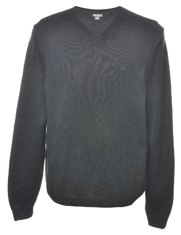 Eddie Bauer Jumper - L Fleece Sweater Nylon Polyester