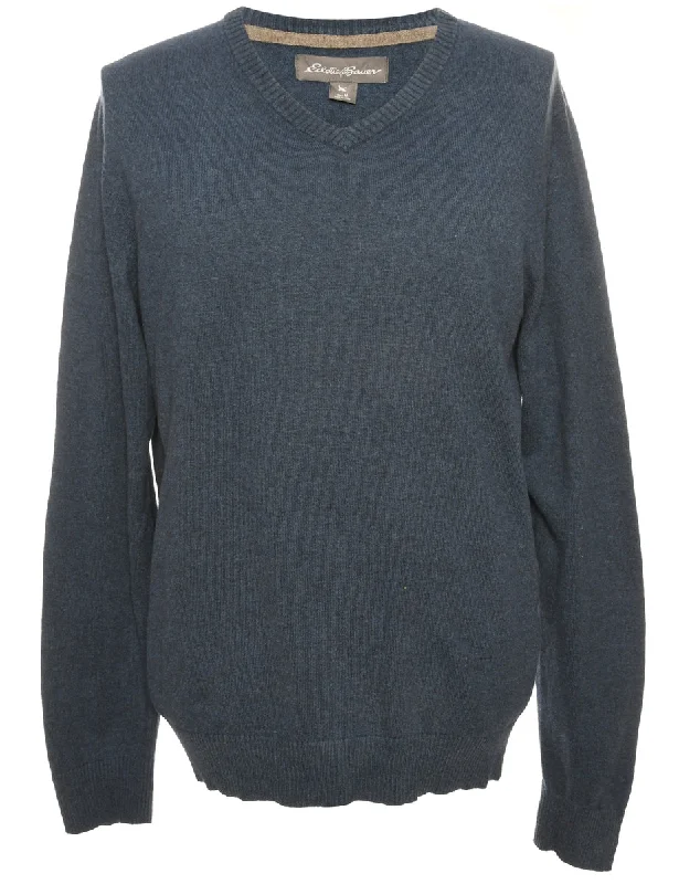 Eddie Bauer Jumper - L Cashmere Blend Cotton Blend Poly Blend