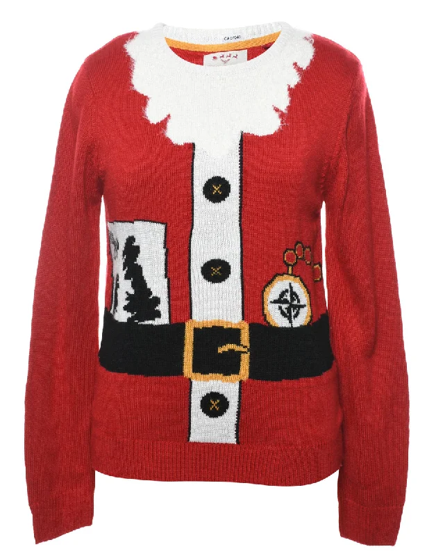 Festive Christmas Jumper - S Machine Wash Dry Clean Hand Wash