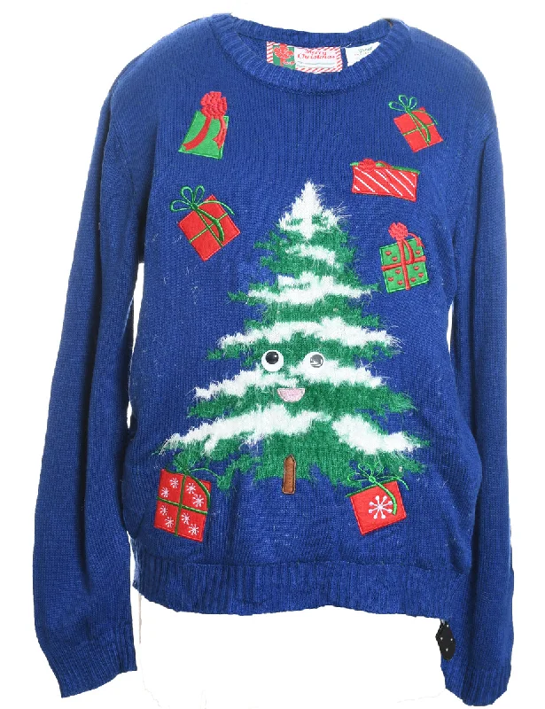 Festive Gifts Christmas Jumper - L Fitted Loose Oversized