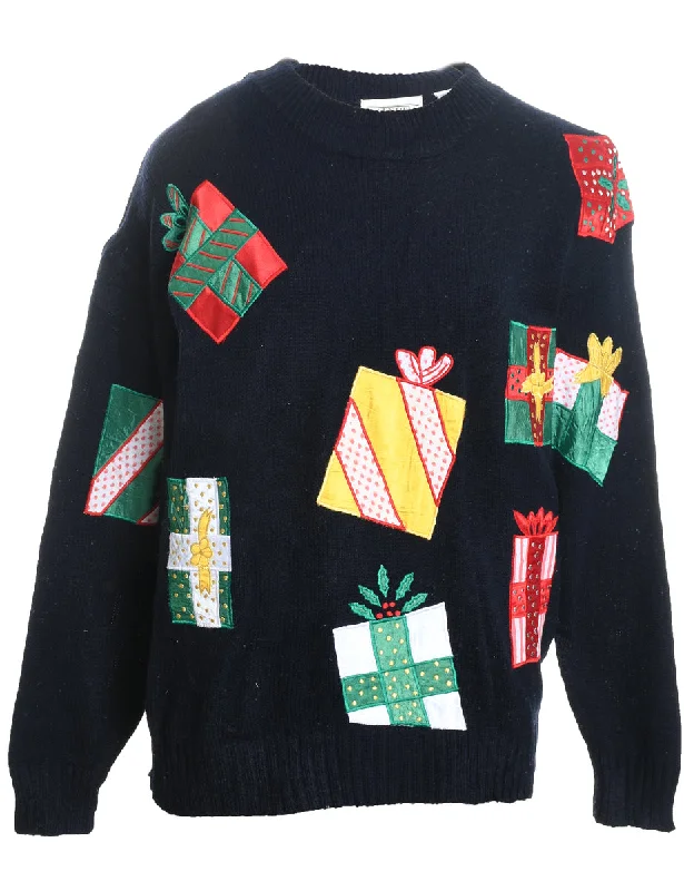 Festive Gifts Christmas Jumper - M Knit Fabric Woven Fabric Fleece Fabric