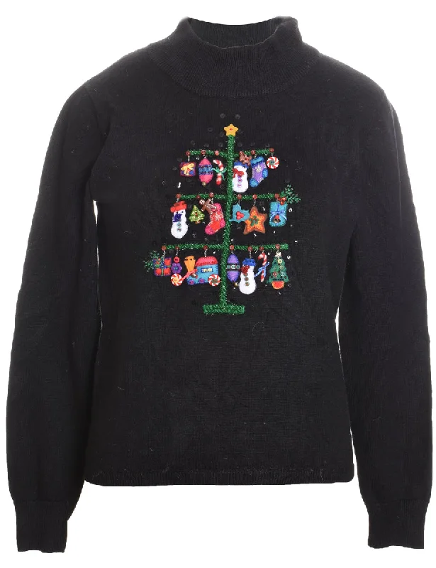 Festive Print Christmas Jumper - M Layered Multi-layer Single Layer