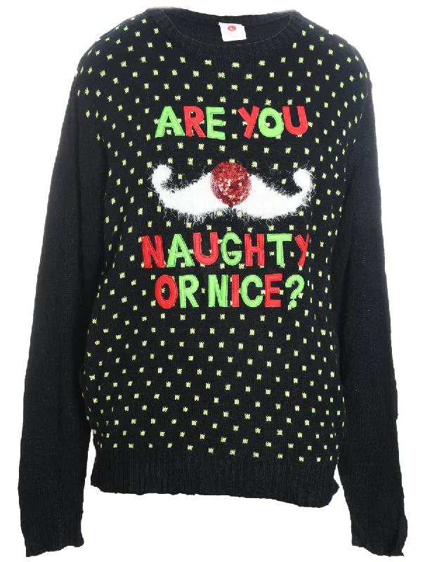 Festive Season Christmas Jumper - L Slim Fit Regular Fit Oversized