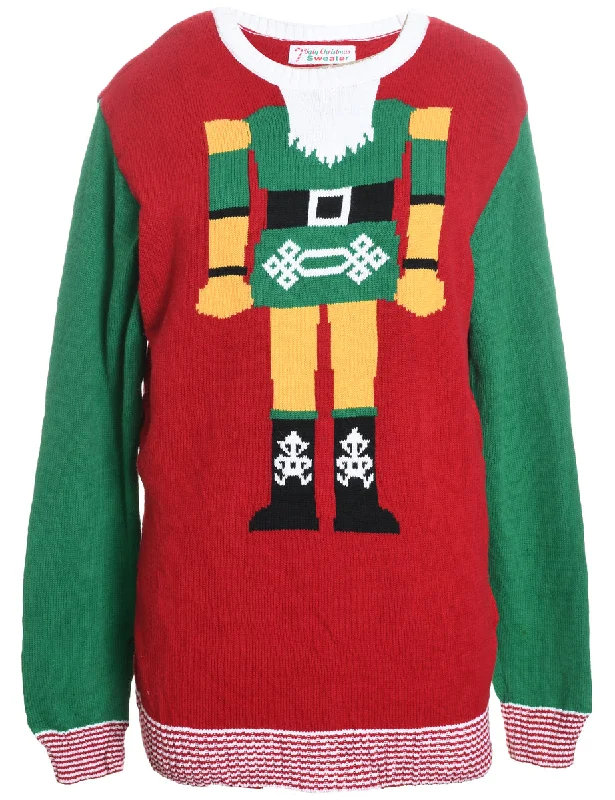 Festive Season Christmas Jumper - L Terry Terry Cloth Terry Knit