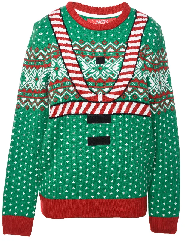 Festive Season Christmas Jumper - M Spandex Rayon Corduroy