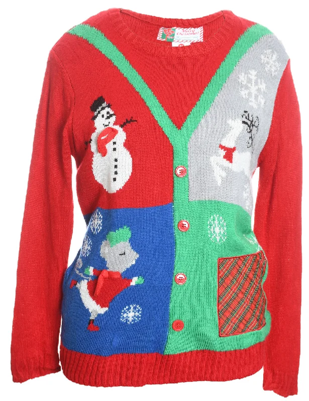 Festive Season Christmas Jumper - M Soft Cozy Warm