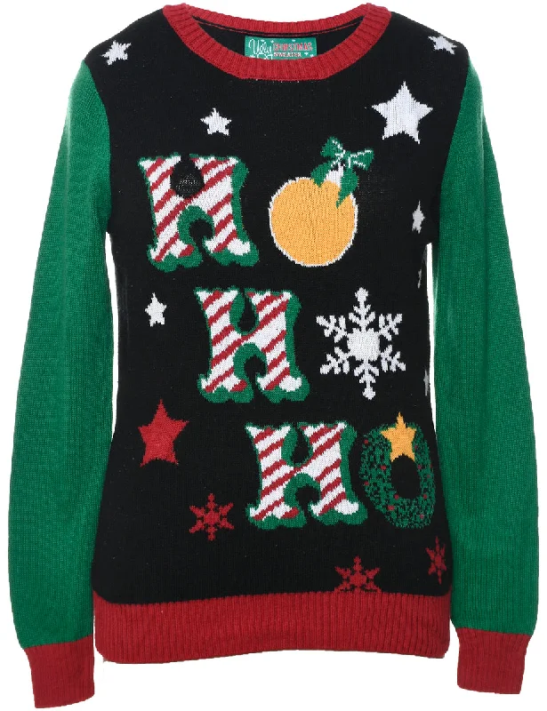 Festive Season Christmas Jumper - S Zippered Buttoned Snapped