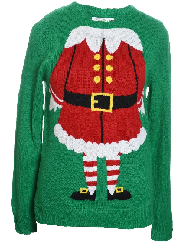 Festive Season Christmas Jumper - S Chenille Blend Fleece Blend Nylon Blend