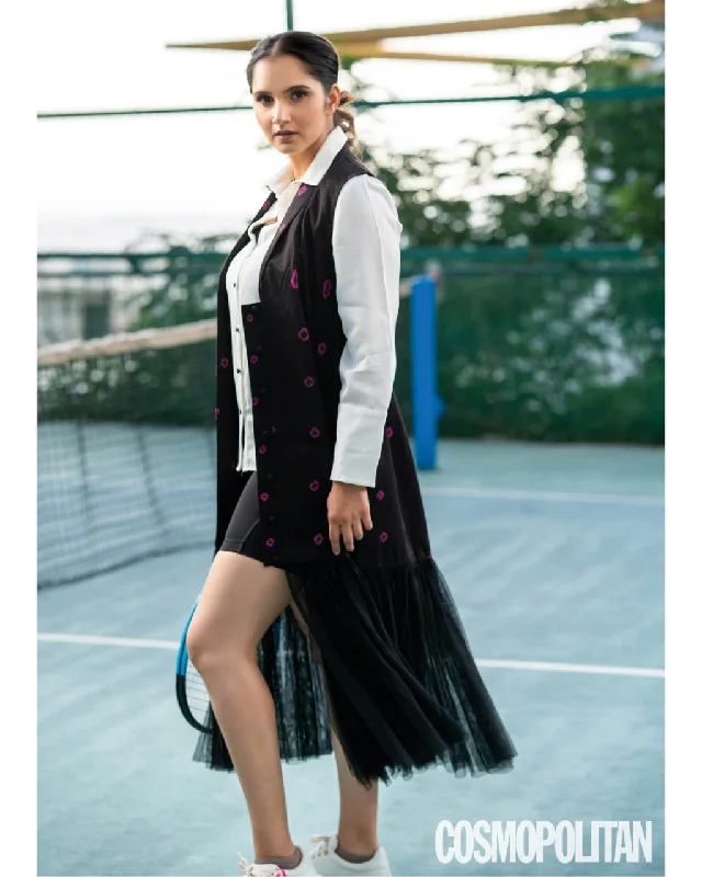 Bandhej Tulle Jacket as seen on Sania Mirza Mesh Jacket Canvas Jacket Denim Jacket