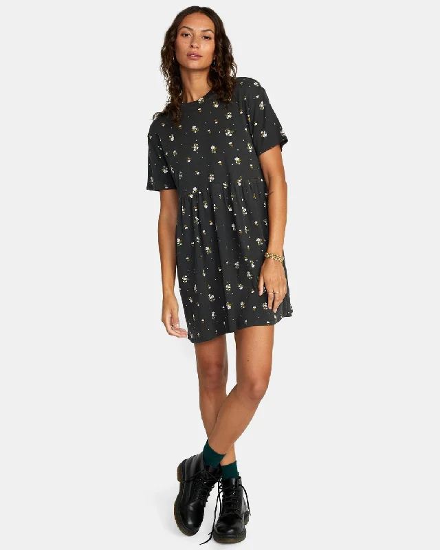 RVCA Women's "City Vibes" Mini Dress Chic Tropical Mini Dress