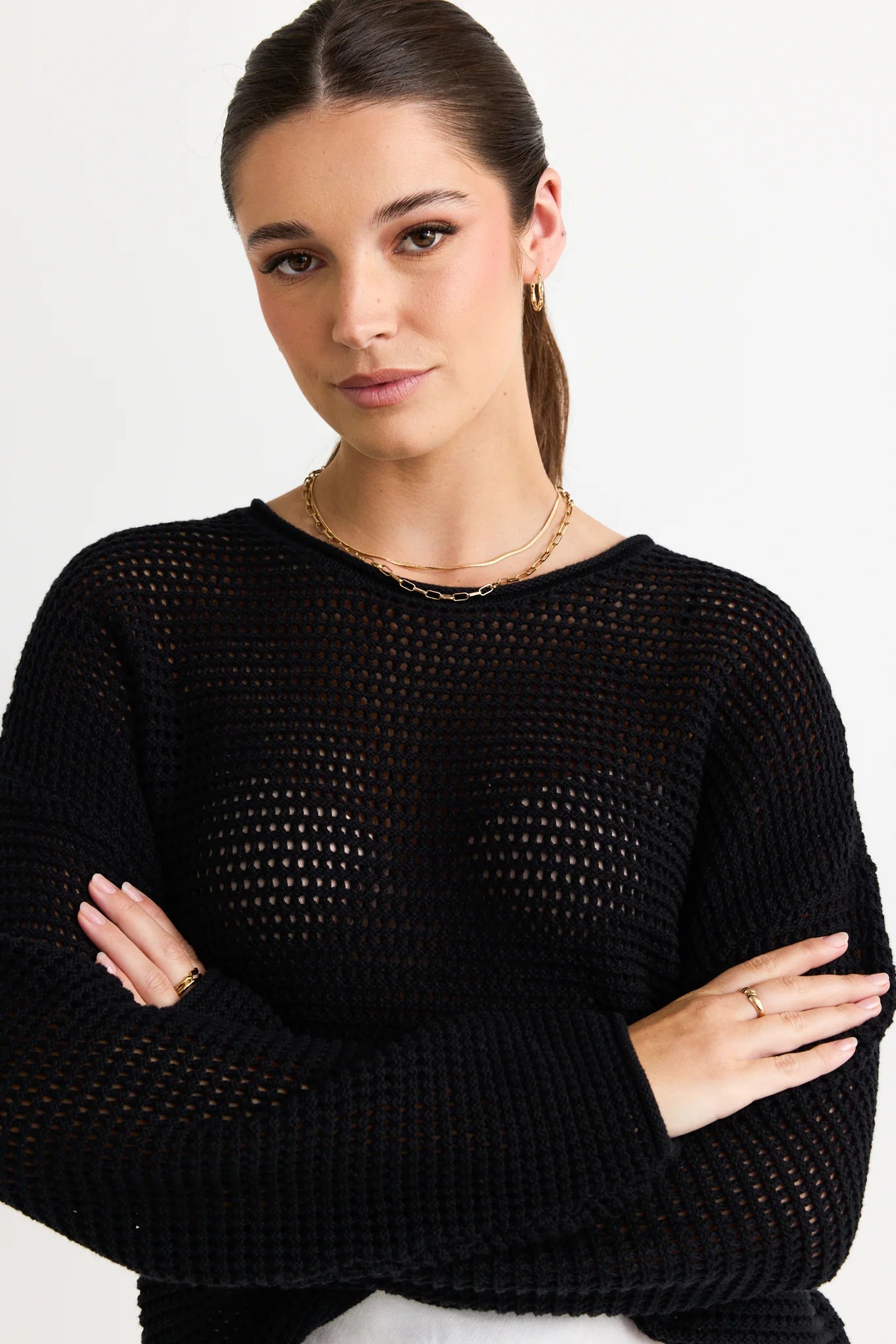 IVY + JACK - Dawn Jumper - Black Casual Formal Business