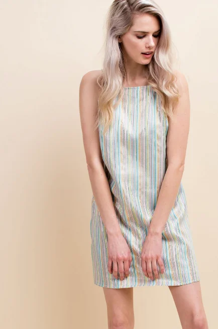 Over The Rainbow Mini Dress Stylish Spaghetti Strap Mini Dress