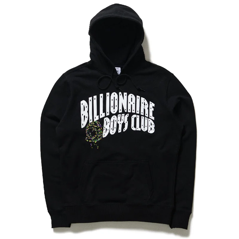 Billionaire Boys Club Confetti Helmet Hoodie - Black Hoodie with Pocket Utility Practical