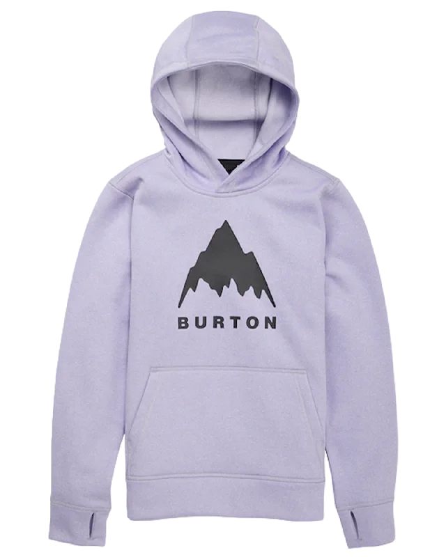 Burton Kids' Oak Pullover Hoodie - Supernova Heather Hooded Sweatshirt Casual Wear Street Style