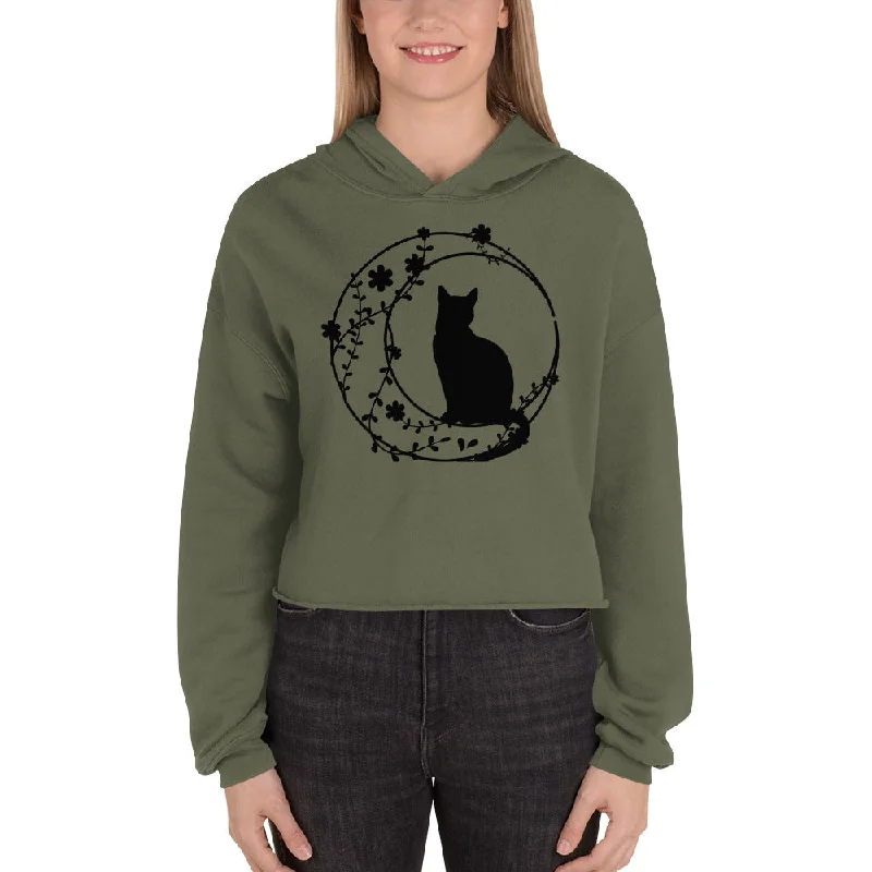 Celestial Cat Lovers Hoodie A Must-Have Statement Piece, lioness-love Hoodie with Exposed Zipper Edgy Industrial