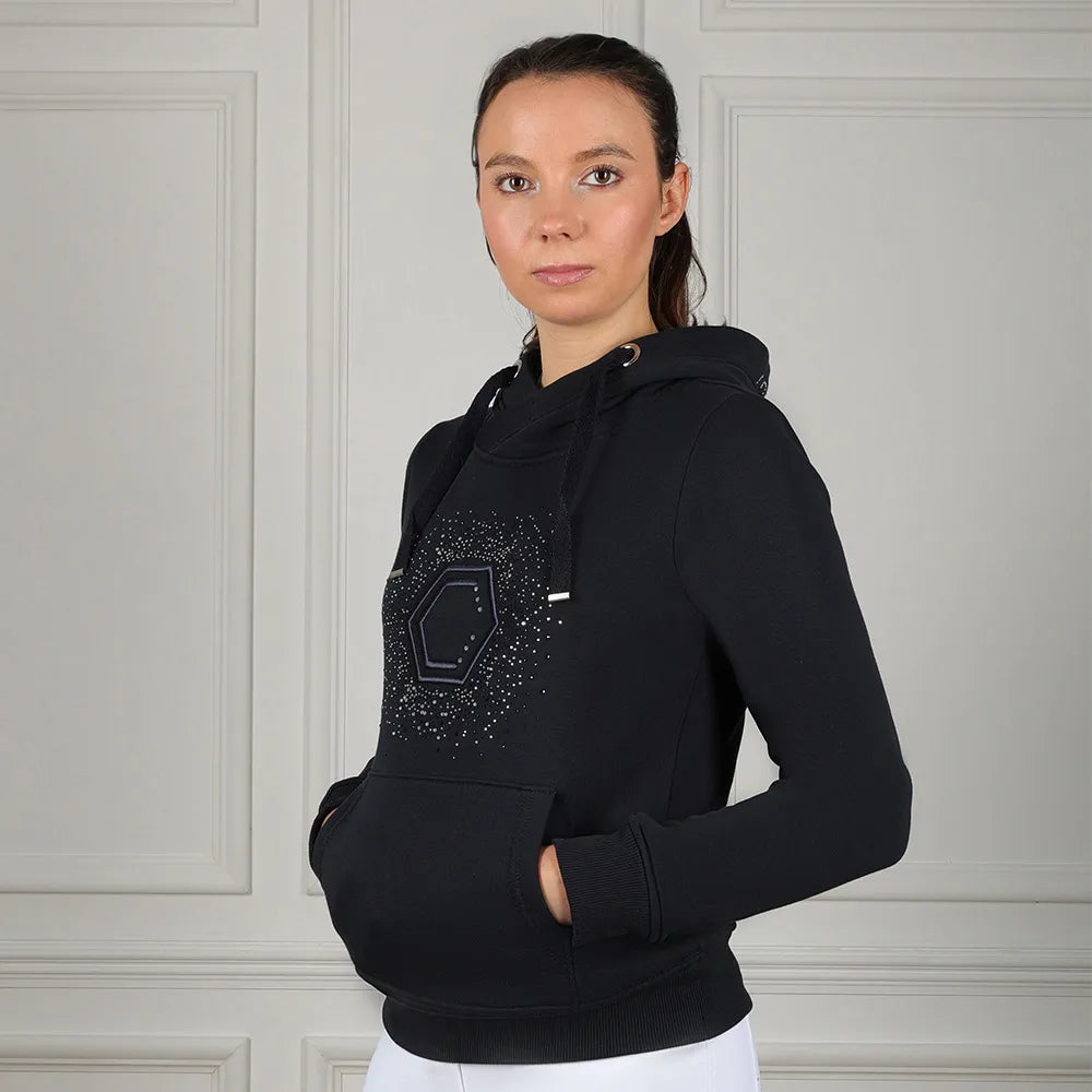 Coldstream Ladies Swanlaws Diamante Hoodie Hoodie with Puffed Sleeves Voluminous Trendy