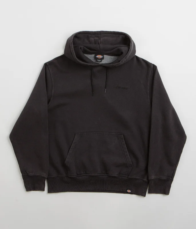 Dickies Plentywood Hoodie - Black Hoodie with Raglan Sleeves Sporty Comfortable